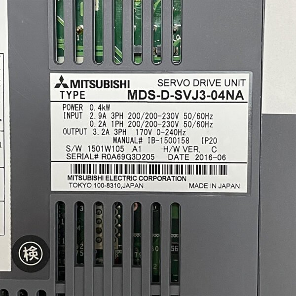 MDS-D-SVJ3-04NA Mitsubishi AC Servo Drive Unit - Image 2