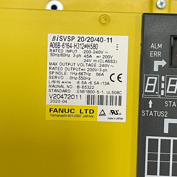A06B-6164-H312#H580 FANUC Amplifier(driver) - Image 2