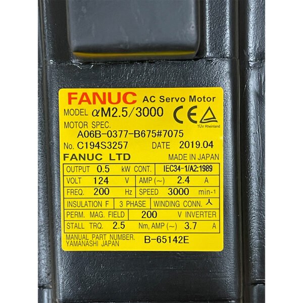 A06B-0377-B675#7075 FANUC (Motor) - Image 2
